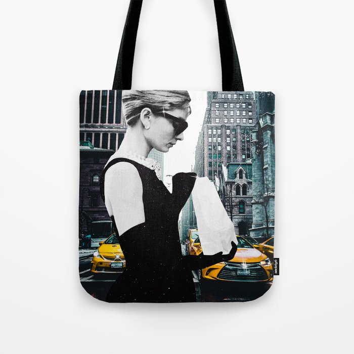 "Audrey In The City" Photo Montage Tote Bag