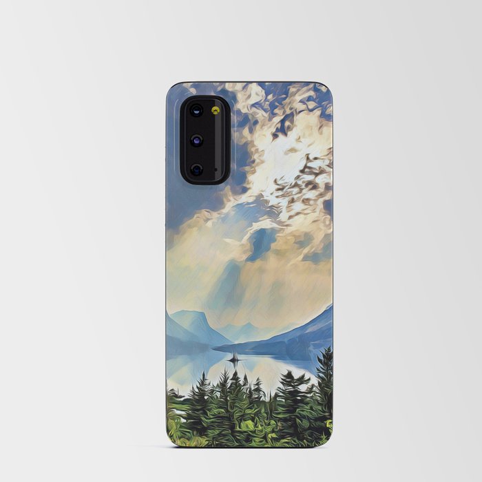 Glacier National Park Landscape With Lake and Mountains Android Card Case