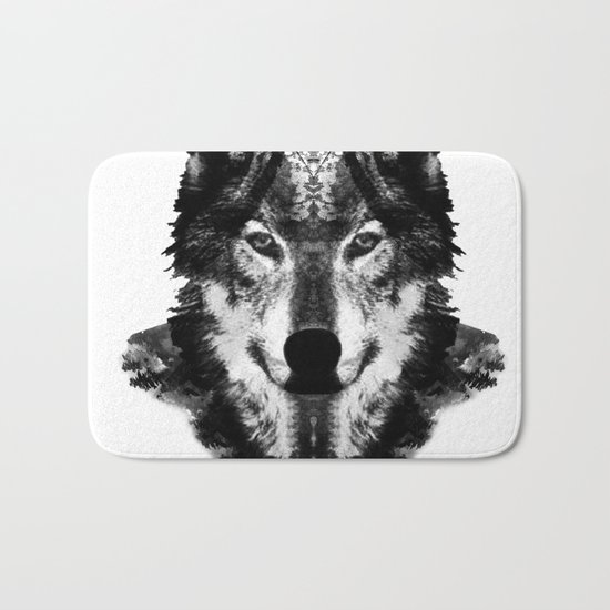 The Black Forest Wolf Bath Mat