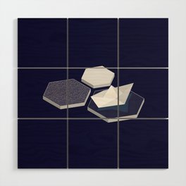 Paperboat Hexagons Wood Wall Art