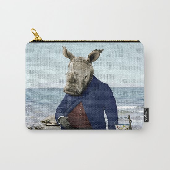 Mr. Rhino's Day at the Beach Carry-All Pouch