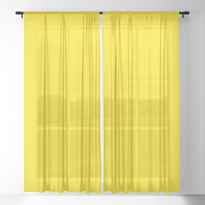 Yellow Star Sheer Curtain