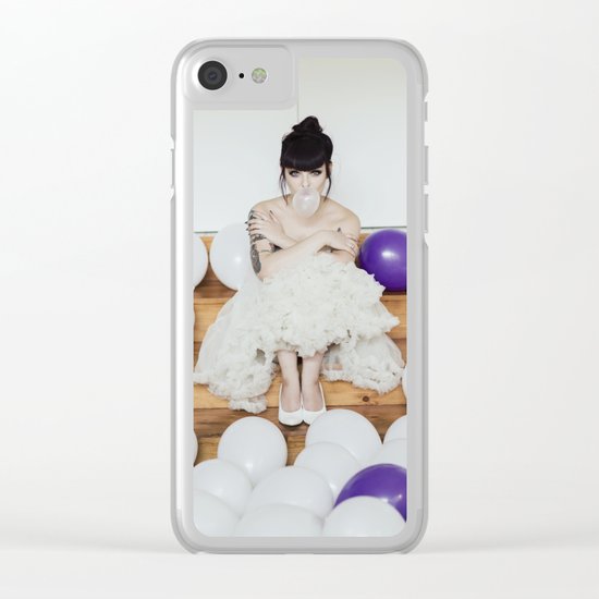 Vintage bubble Clear iPhone Case