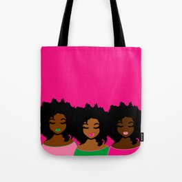 The Mane Tribe - Pink & Green  Tote Bag