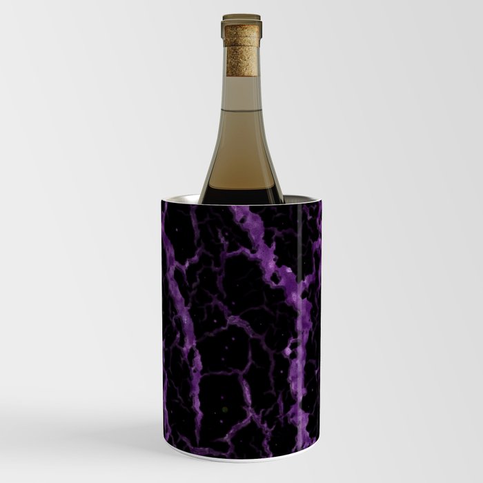 Cracked Space Lava - Glitter Purple Wine Chiller