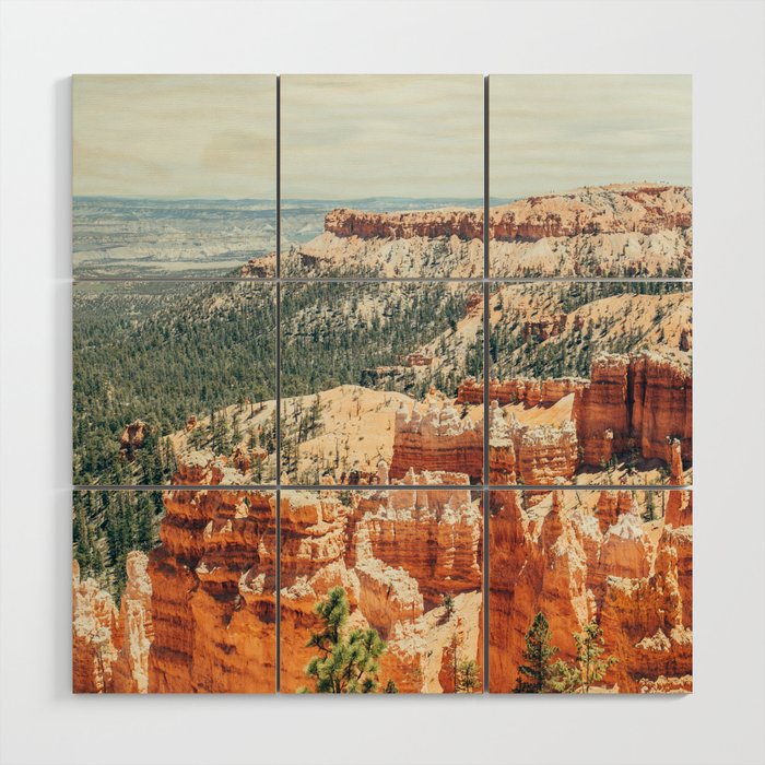 Bryce Canyon Hoodoo Cliffs in Utah - United States Travel Photo - Landscape Photography Wood Wall Art
