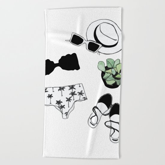 fashion summer set Beach Towel