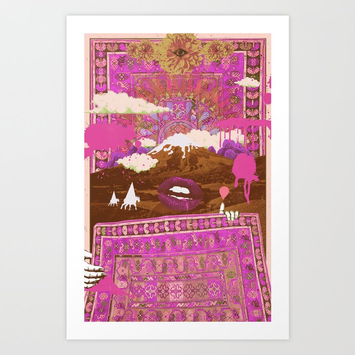 MORNING PSYCHEDELIA (Purple/pink) Art Print