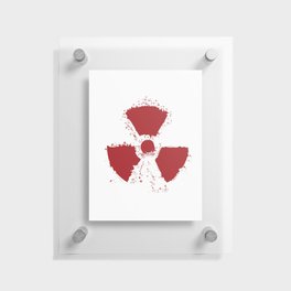 Splatter Radioactive Warning Symbol Floating Acrylic Print