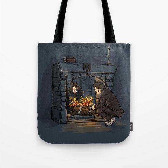 The Witch in the Fireplace Tote Bag