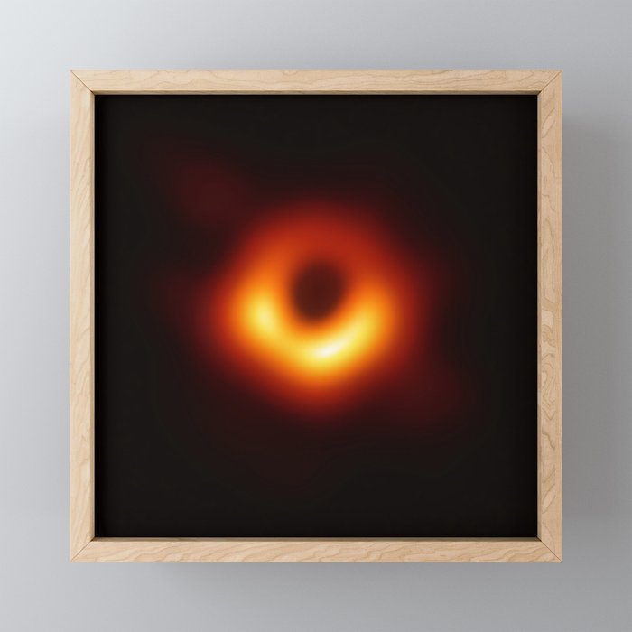 BLACK HOLE - First-Ever Image of a Black Hole Framed Mini Art Print