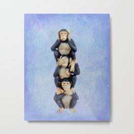 Three Wise Monkeys Metal Print