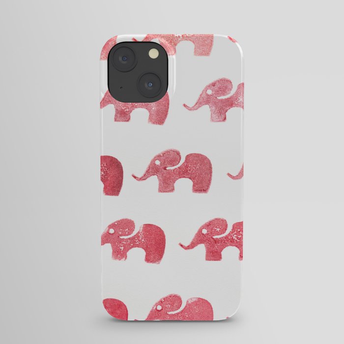 Elephant red iPhone Case