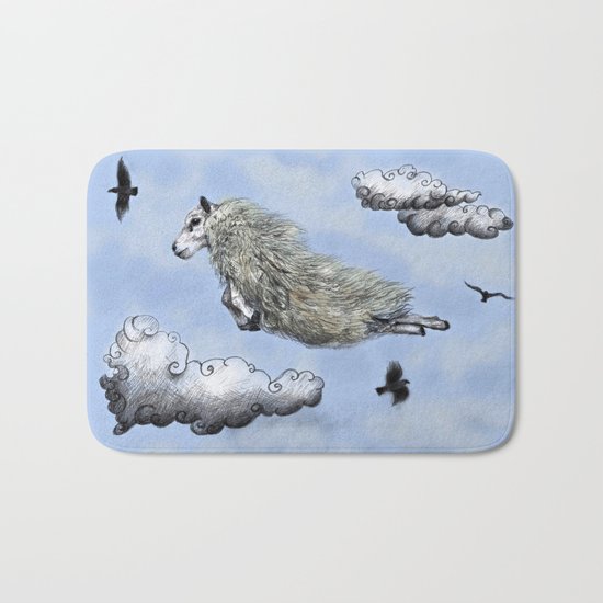 Flying sheep Bath Mat