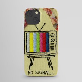 No Signal Vintage TV Embroidery iPhone Case