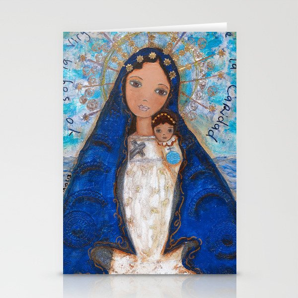 La Virgen de la Caridad del Cobre by Flor Larios Stationery Cards