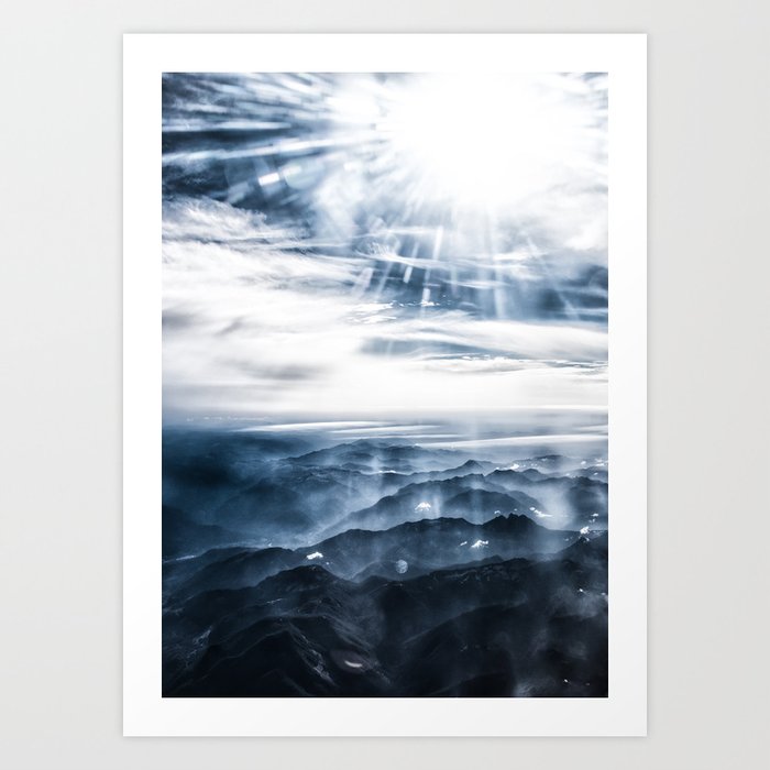 Mountains and Clouds Art Print