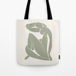 Sage Green Matisse Nude Art, Henri Matisse Abstract Art, Mid Century Art Decor Tote Bag
