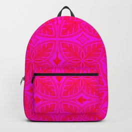 Modern Tropical Leaves Hot Pink Backpack