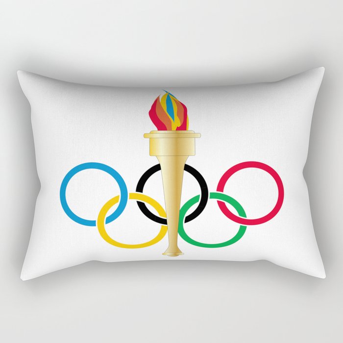 Olympic Rings Rectangular Pillow