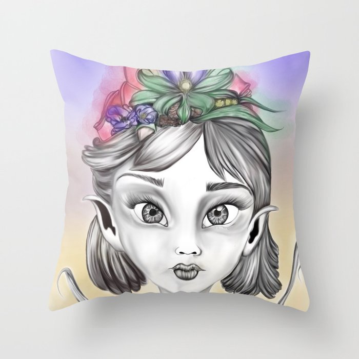 Bush Fairy Throw Pillow