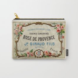 Rose de Provence - Vintage Perfume Label Carry-All Pouch