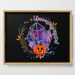 Halloween crystal decoration art print Serving Tray