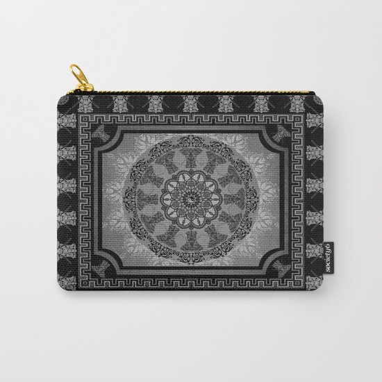Indian Elephants Yin Yang Mandala Carry-All Pouch