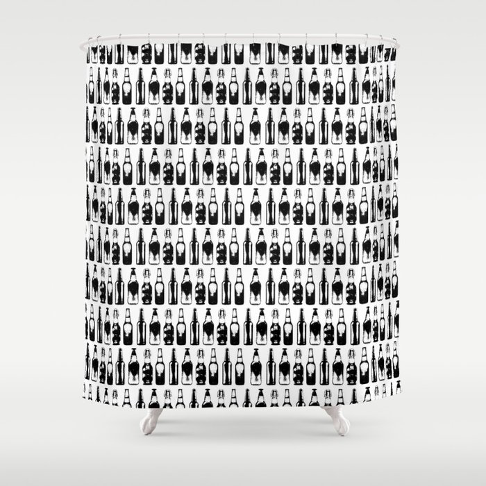 Vintage Beer Bottles Shower Curtain