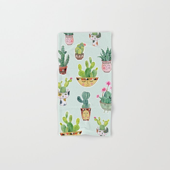 Cactus Pot Personalities Hand & Bath Towel