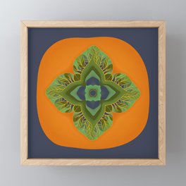 Persimmon Mandala Framed Mini Art Print