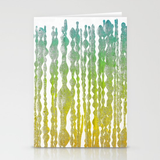 psychedelic stripes - green Stationery Cards