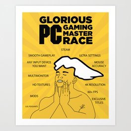PC Master Race PCMR Art Print