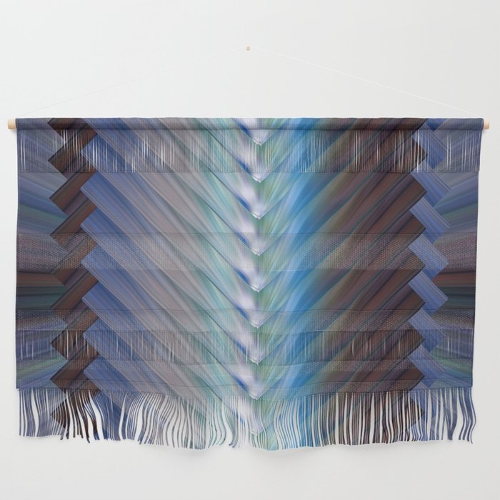 Feathered Blue Abstract Wall Hanging