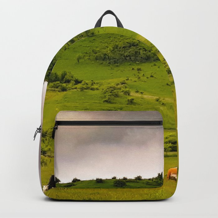 Countryside landscape Backpack