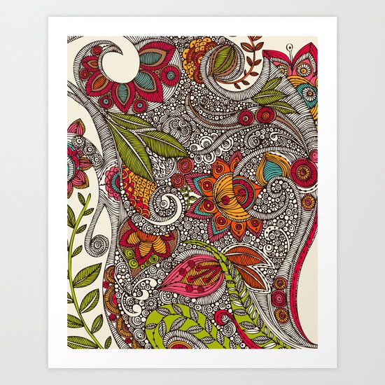 Random Flowers Art Print
