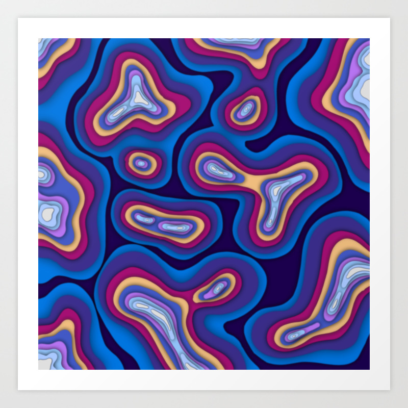 photo Organic Shapes In Art Painting organic shapes coloful art print