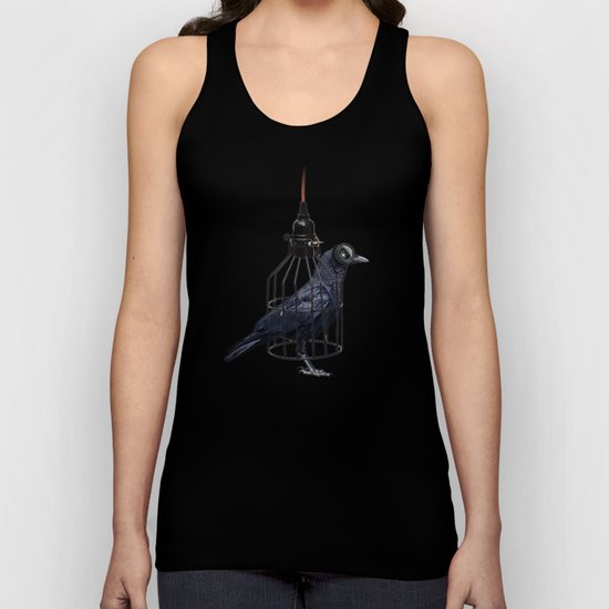 bird in the wire Unisex Tank Top