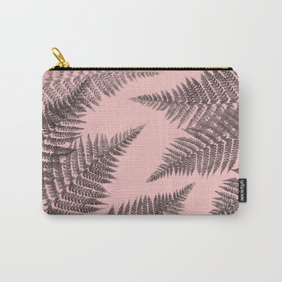 Ferns on Pink Carry-All Pouch