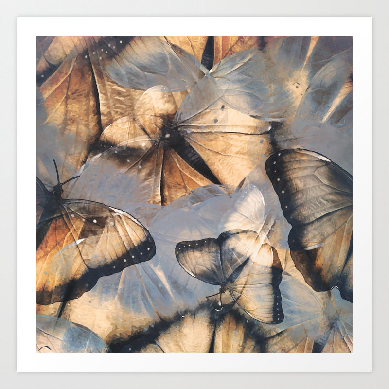 Abstract Butterfly Art Print By Olgaaltunina Society6