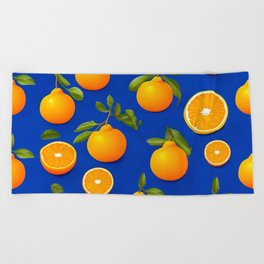 Naranja Frutal Beach Towel