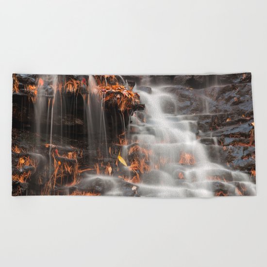 Shades of Death Waterfall Beach Towel