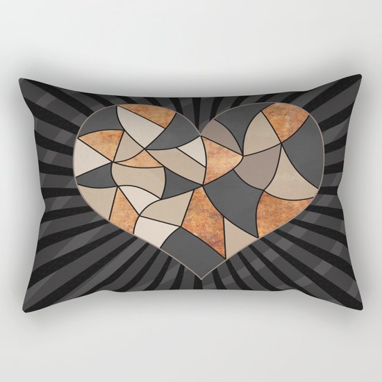 Heart . Patchwork . Rectangular Pillow