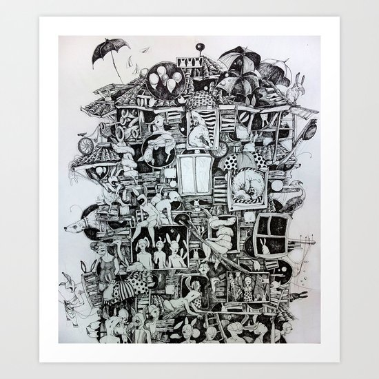 Waiting home Art Print