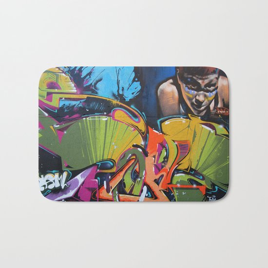 Colorful Graffiti Bath Mat