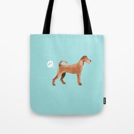 Irish Terrier farting dog cute funny dog gifts pure breed dogs Tote Bag