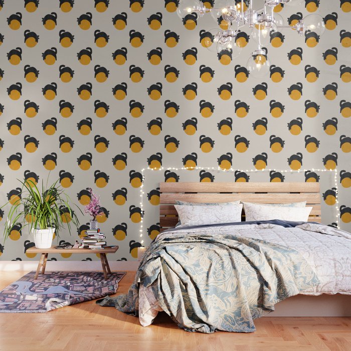 Cat with ball Wallpaper by Picomodi | Society6