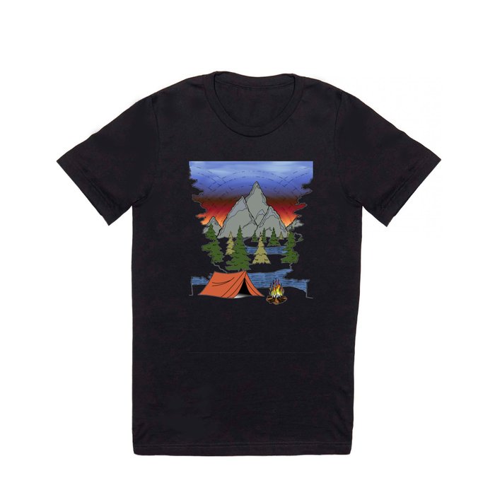 Camp Illustration T Shirt