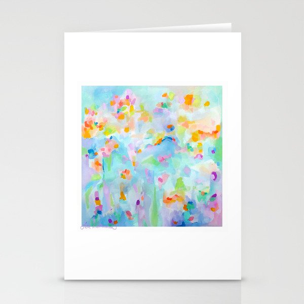 Stone Harbor Floral Abstract  Stationery Cards