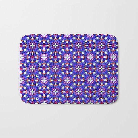 Cobalt Intersect Bath Mat